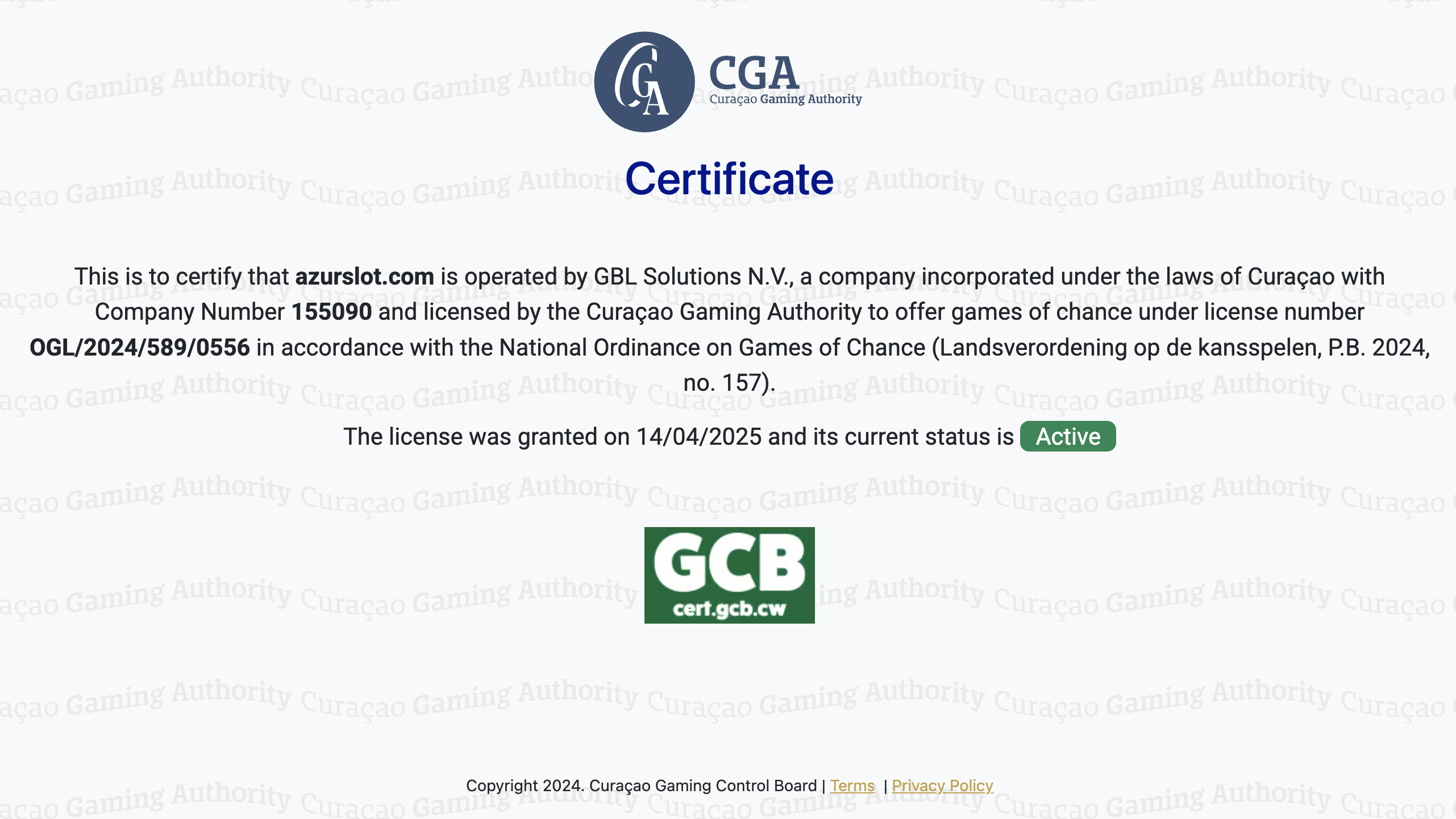 AzurSlot Casino Lizenz